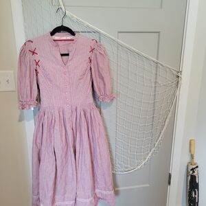Sportalm Pink and White Striped Kids Dress